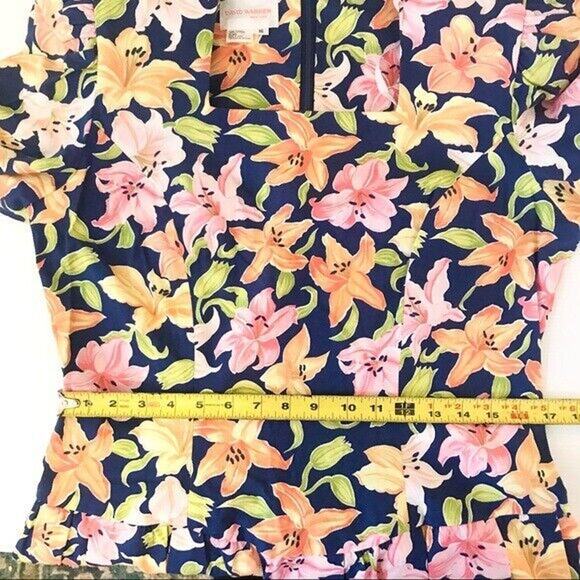 David Warren New York Vintage Women's 16 Vintage Tropical Print Sheath Dress - Picture 9 of 12